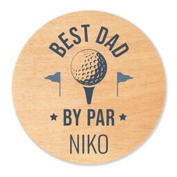 Magnetic Wooden Bottle Opener with Best Dad By Par design