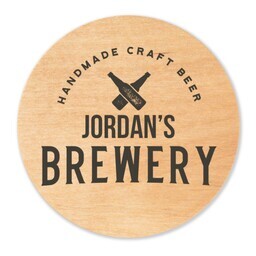 Magnetic Wooden Bottle Opener with Brewery design