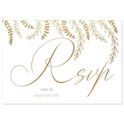 3.5x5 Same-Day Postcard with Golden Branches RSVP design