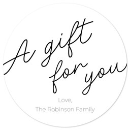 Round Sticker 3"x3" with A Gift For You design
