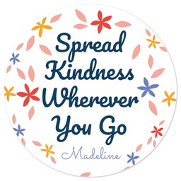 Round Sticker 3"x3" with Spread Kindness design