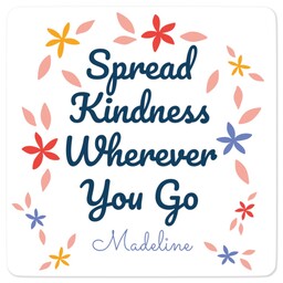 Square Sticker 3"x3" with Spread Kindness design