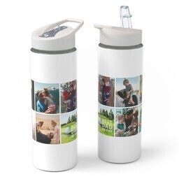 25oz Plastic Water Bottle with Flip Straw Lid with Best Dad Brew design