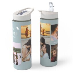 25oz Plastic Water Bottle with Flip Straw Lid with Bloom & Grace design