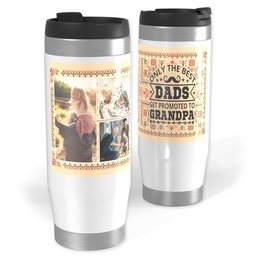 Photo Travel Tumbler with Promoted to Grandpa design